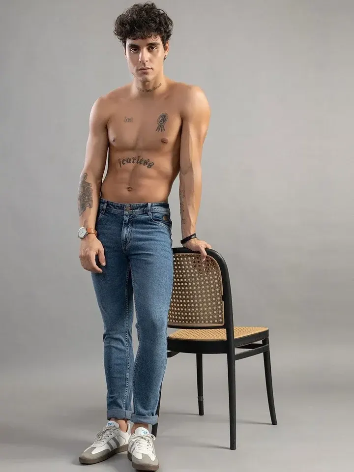 Light-Fade Mid-Rise Jeans