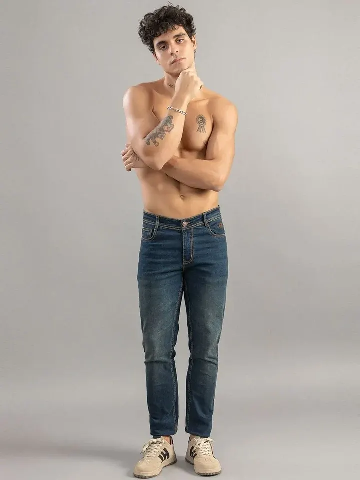 Light-Fade Mid-Rise Jeans