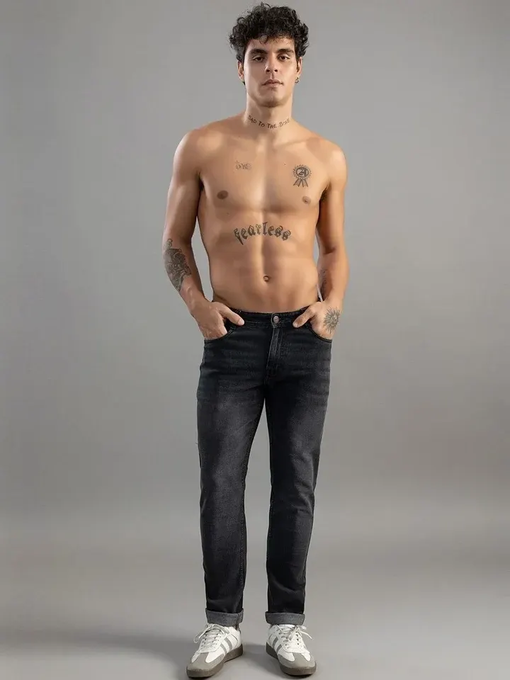Light-Fade Mid-Rise Jeans