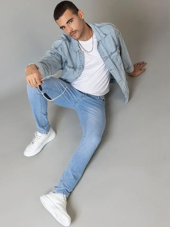 Light-Fade Mid-Rise Jeans