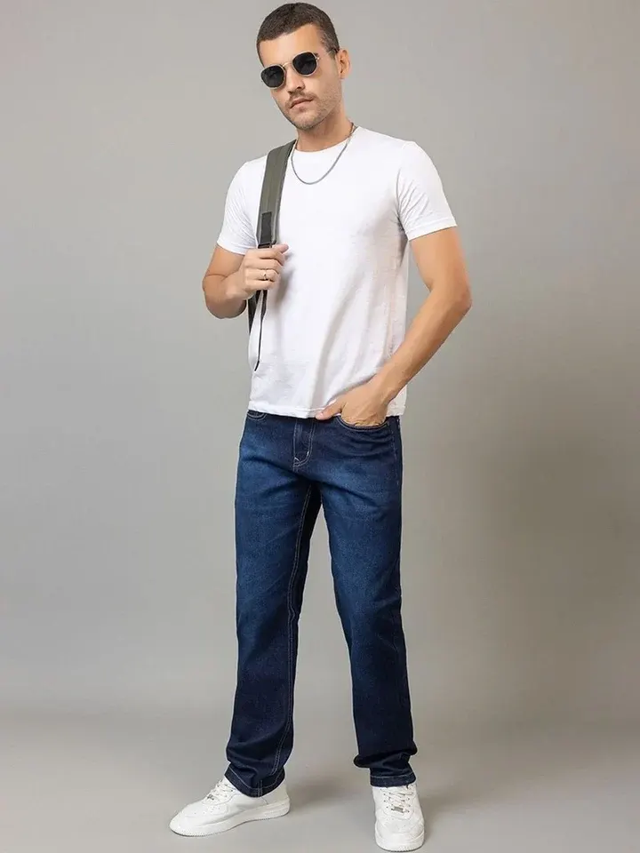 Straight-Leg Light-Fade Jeans