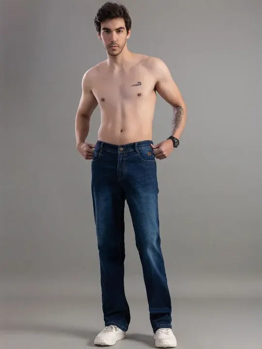 Straight-Leg Light-Fade Jeans