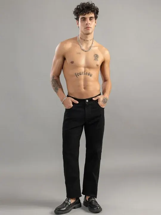 Straight-Leg Light-Fade Jeans