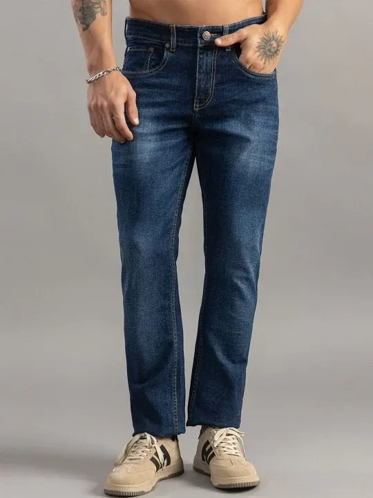 Straight-Leg Light-Fade Jeans