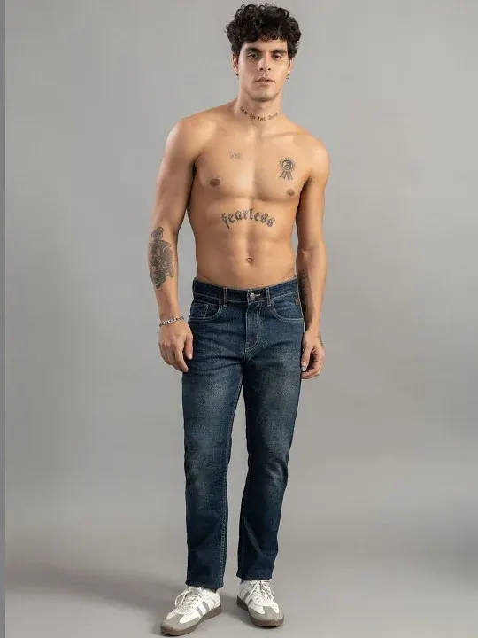 Straight-Leg Light-Fade Jeans