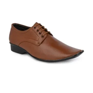 Tan Lace-Up Formal Shoes