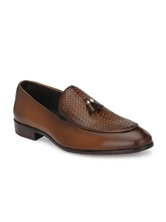 Textured Loafers Formal Shoes