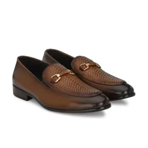 Textured Loafers Formal Shoes
