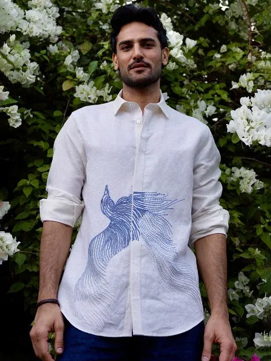Printed Embroidered Casual Shirts