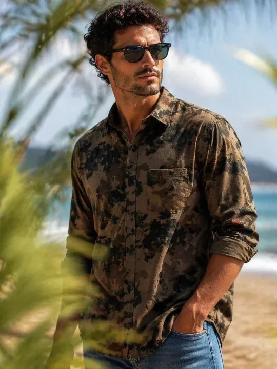 Printed Slim-Fit Casual Shirts