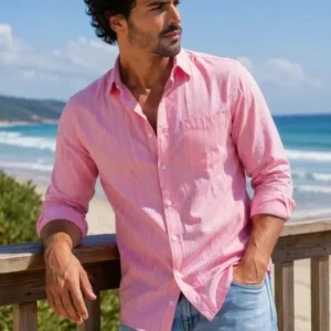 Striped Slim-Fit Casual Shirts