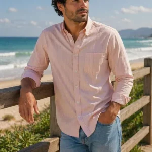 Striped Slim-Fit Casual Shirts