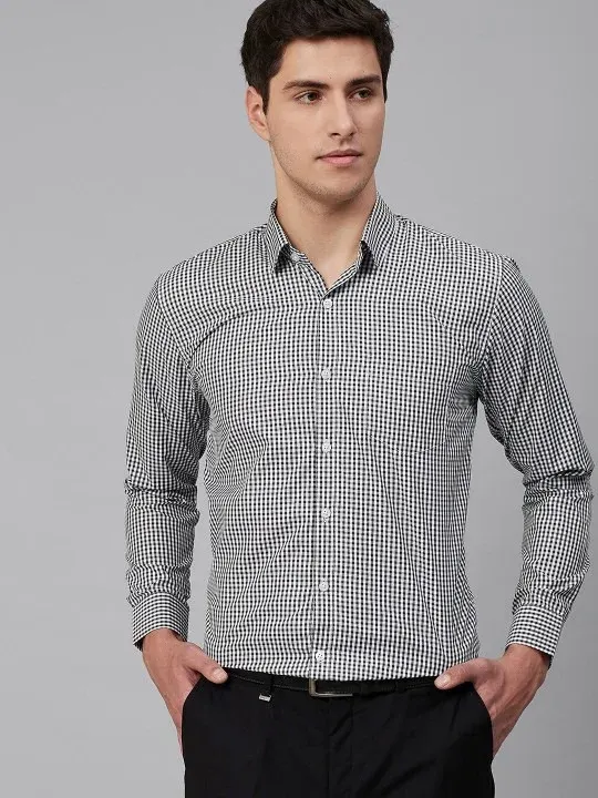 Black Checked Formal Shirts