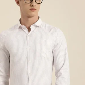 White Striped Formal Shirts