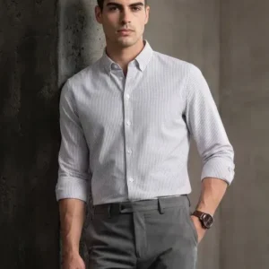 Striped Slim-Fit Formal Shirts