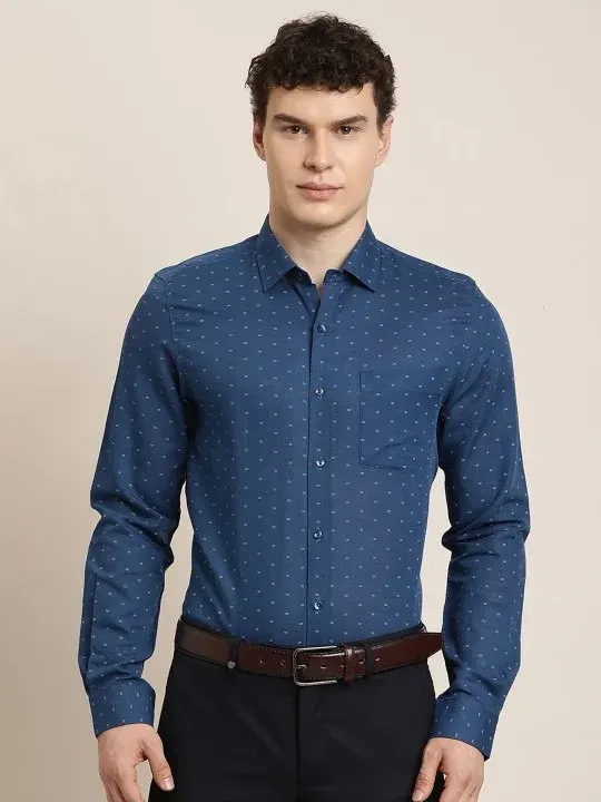 Printed Slim-Fit Formal Shirts