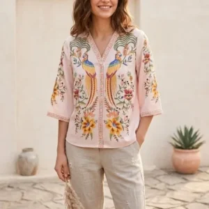 Floral Embroidered Tops