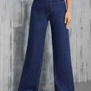 Wide-Leg High-Rise Jeans