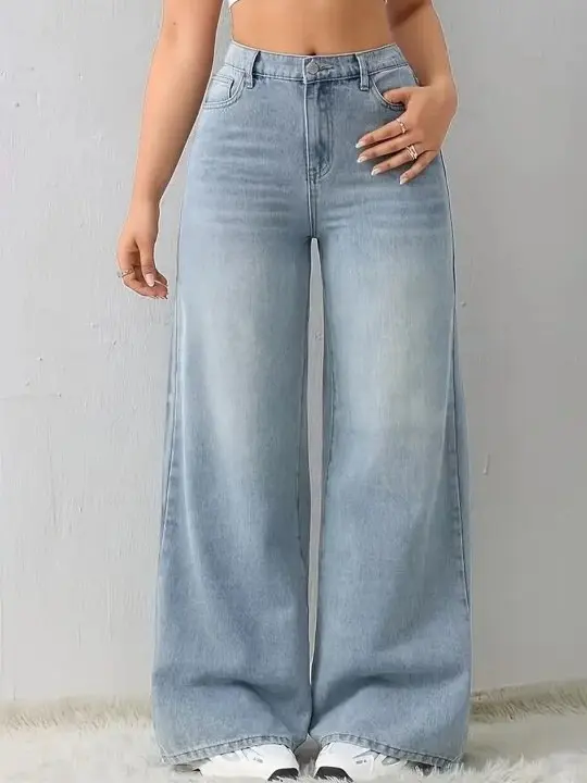 Wide-Leg High-Rise Jeans