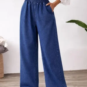 Wide-Leg High-Rise Jeans