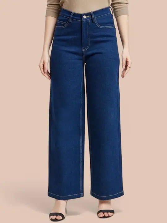Wide-Leg High-Rise Jeans