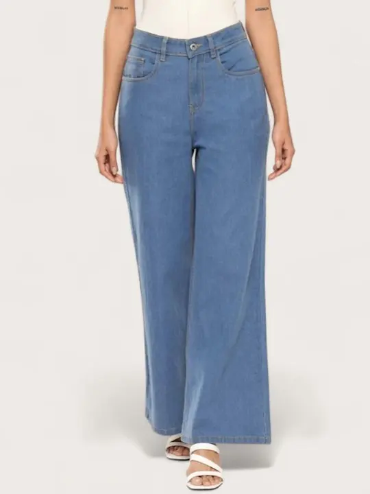 Wide-Leg High-Rise Jeans