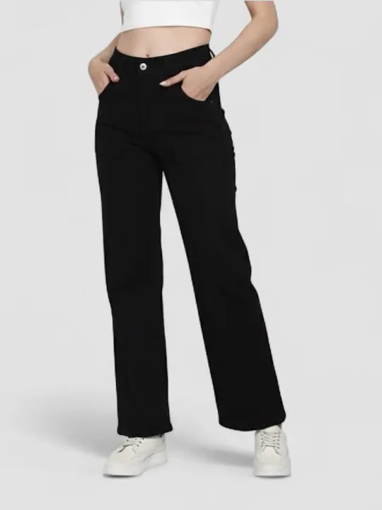 Wide-Leg High-Rise Jeans