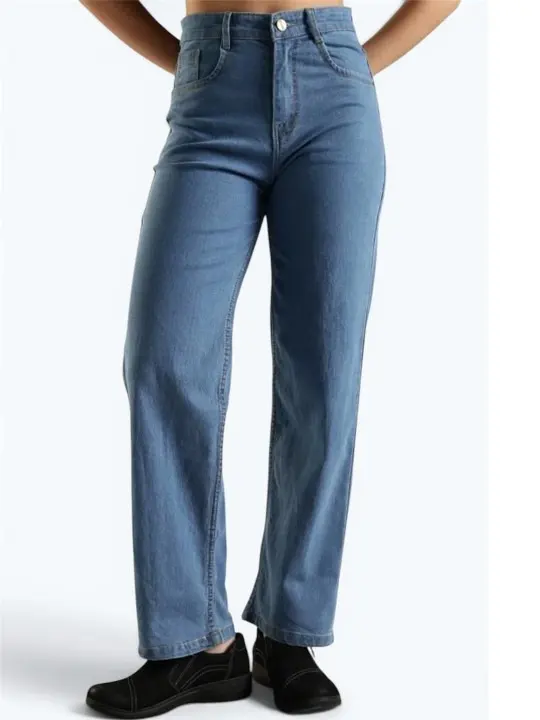 Wide-Leg High-Rise Jeans