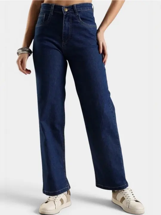 Wide-Leg High-Rise Jeans