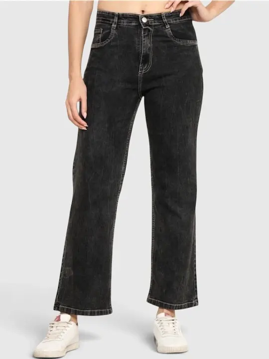Wide-Leg High-Rise Jeans
