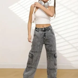 Wide-Leg High-Rise Jeans