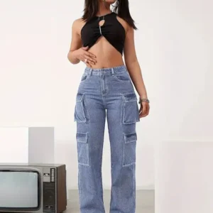 Wide-Leg High-Rise Jeans