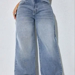 Wide-Leg High-Rise Jeans