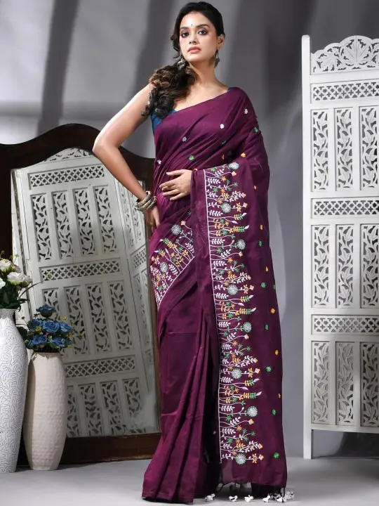 Floral Embroidered Sarees