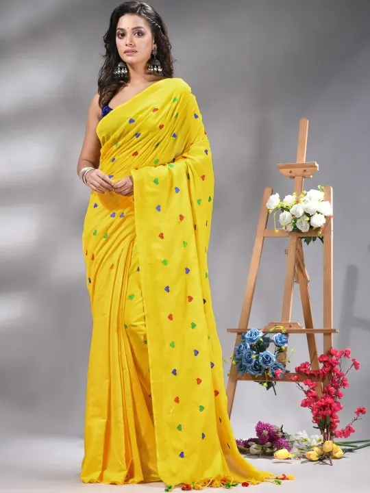 Embroidered Woven-Design Sarees