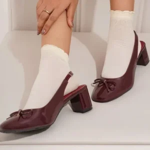 Block-Heel Embellished Heels