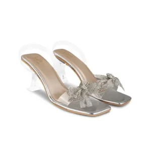 Block-Heel Embellished Heels