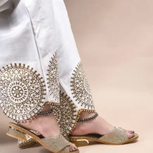 Block-Heel Embellished Heels
