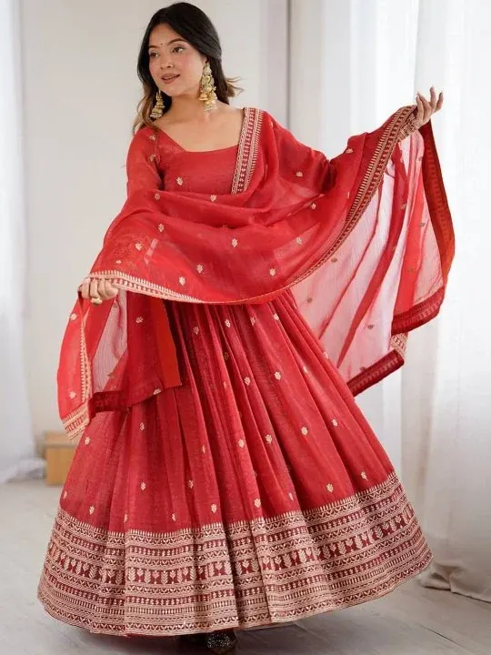 Embroidered Anarkali Kurtas & Suits