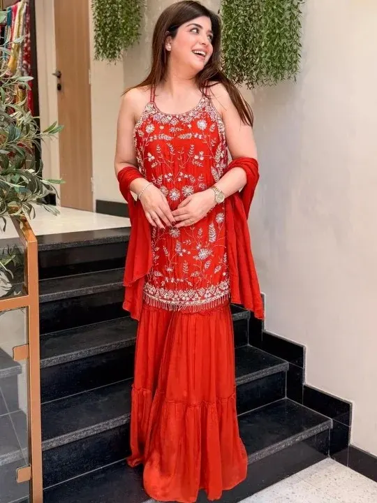 Embroidered Floral Kurtas & Suits