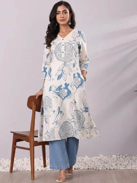 Floral Printed Kurtas & Suits