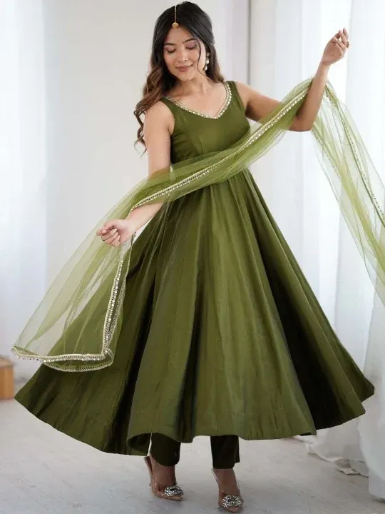 Sequinned Anarkali Kurtas & Suits