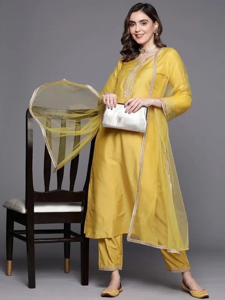 Embroidered Sequinned Kurtas & Suits