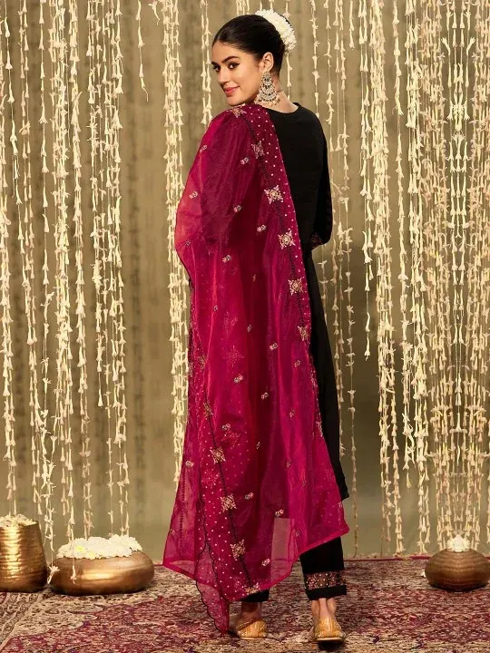 Embroidered Floral Kurtas & Suits