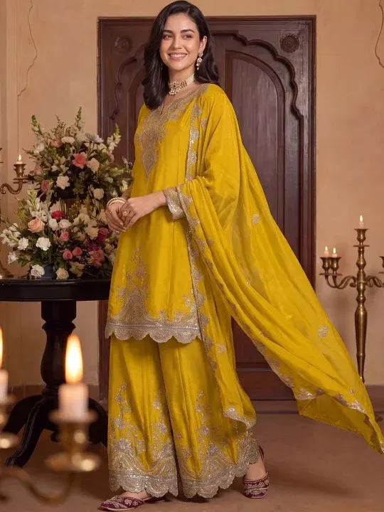 Embroidered Sequinned Kurtas & Suits
