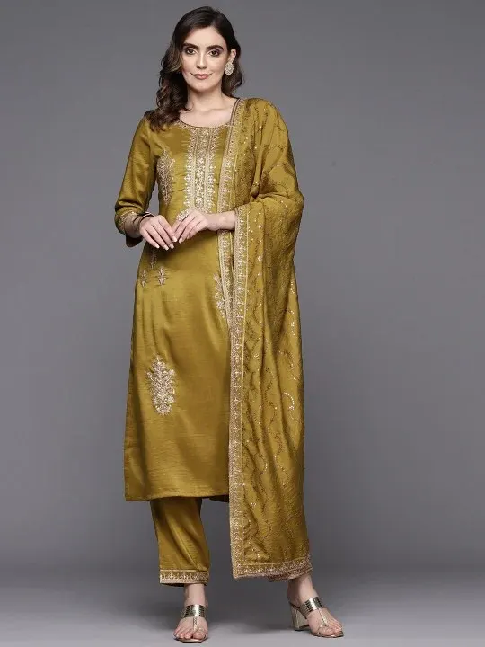 Embroidered Sequinned Kurtas & Suits