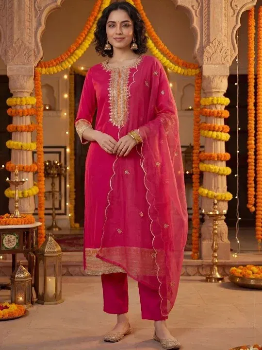 Embroidered Kurtas & Suits