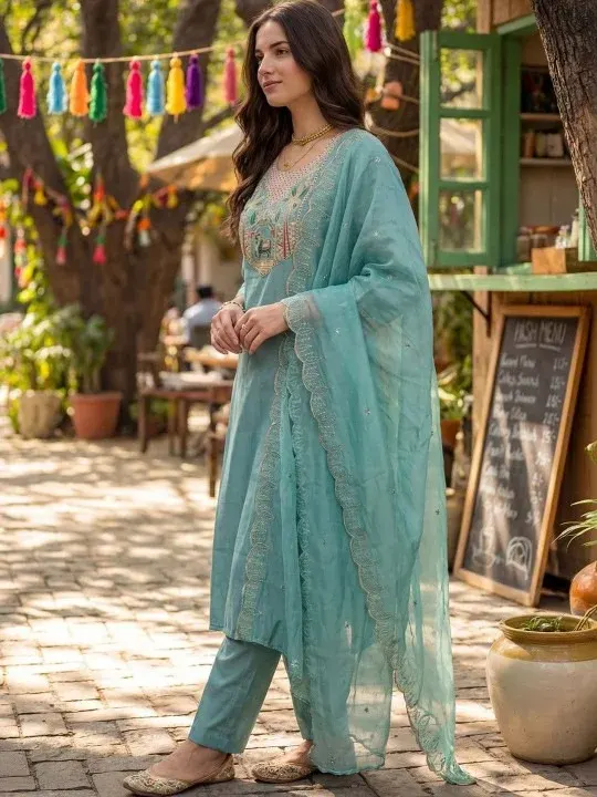 Embroidered Kurtas & Suits