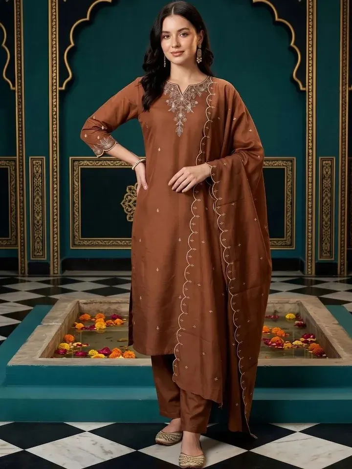 Embroidered Kurtas & Suits