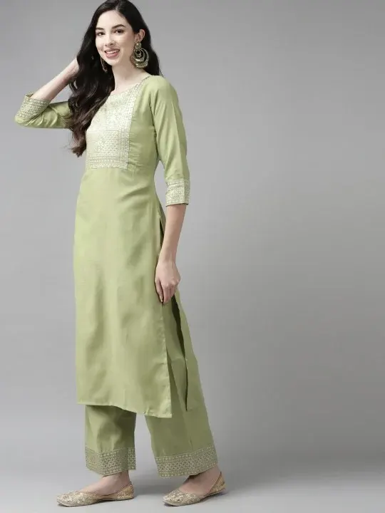Green Kurtas & Suits